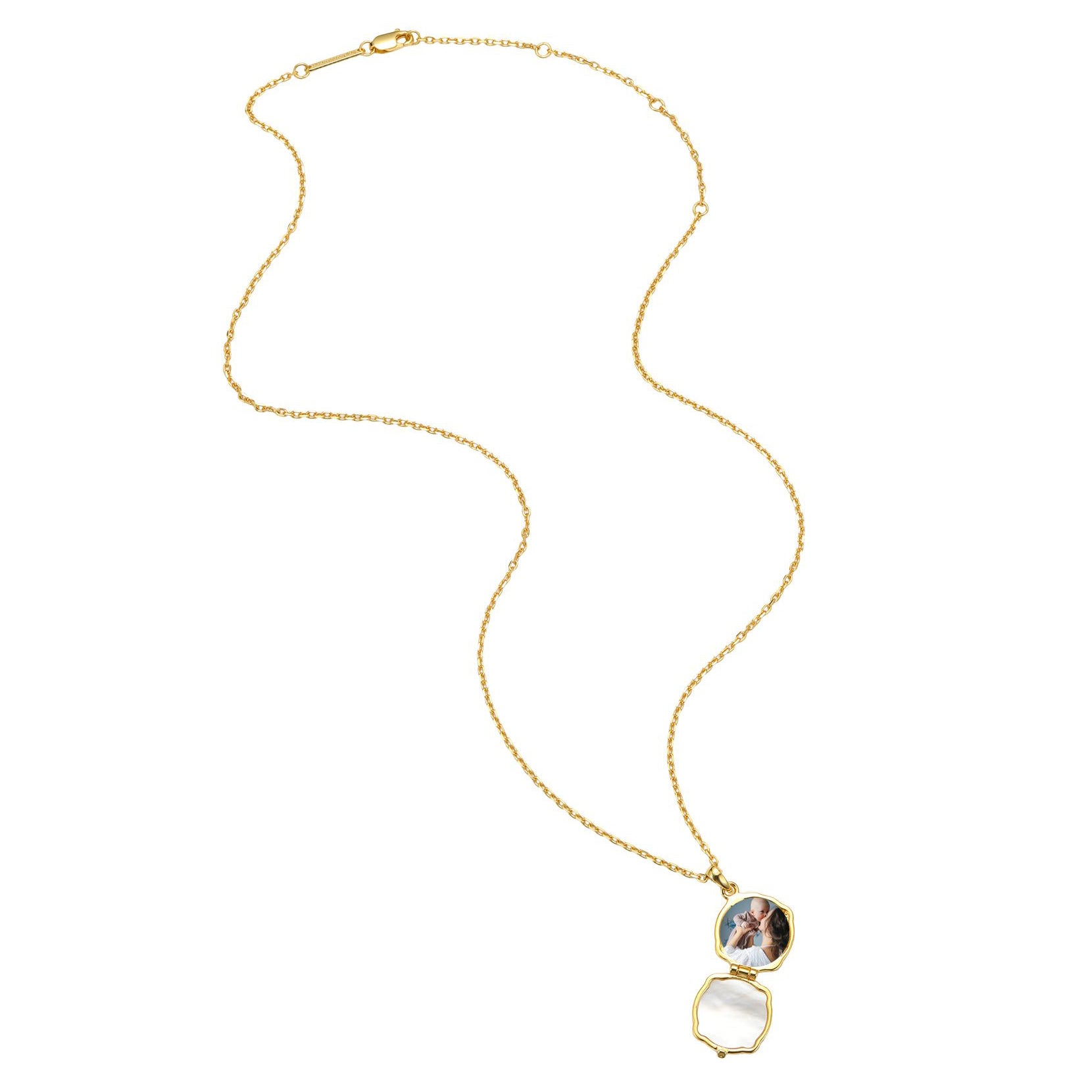 Tauben und Olivenzweig Medaillon Halskette 925 Sterling Silber