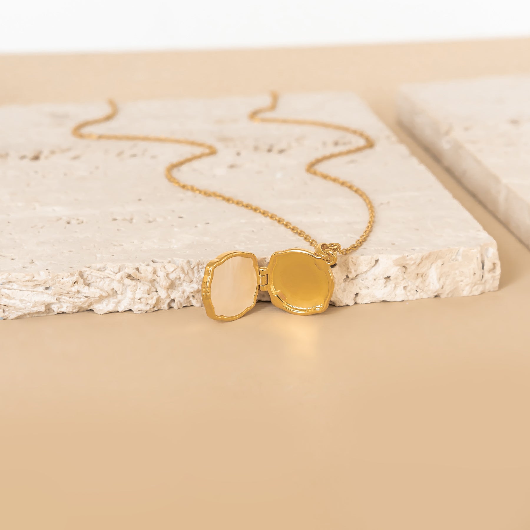 Tauben und Olivenzweig Medaillon Halskette 925 Sterling Silber