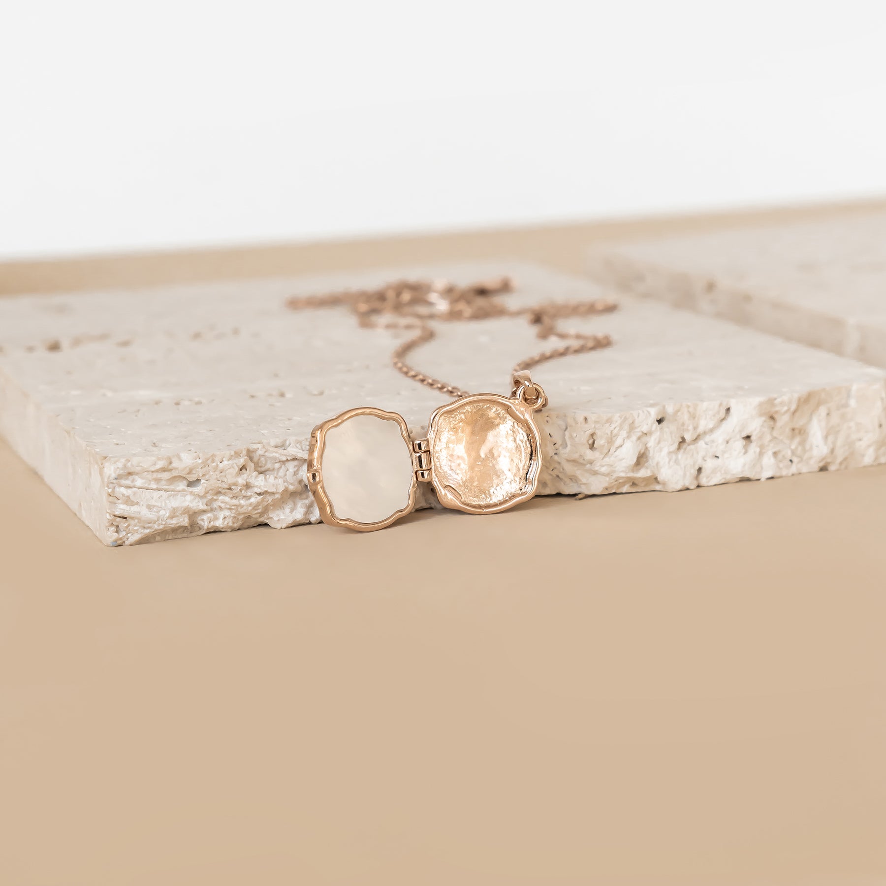 Tauben und Olivenzweig Medaillon Halskette 925 Sterling Silber