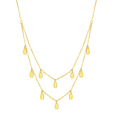 Collier Multi Rangs Charm Goutte Waterproof