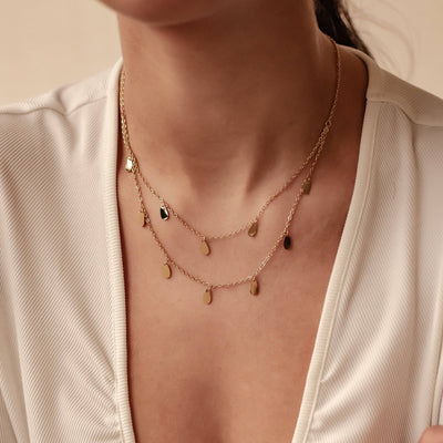 Collier Multi Rangs Charm Goutte Waterproof