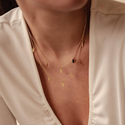 Collier Multi Rangs Charm Goutte Waterproof