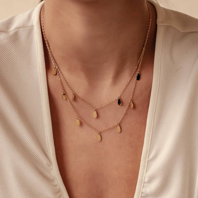 Collier Multi Rangs Charm Goutte Waterproof