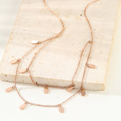 Collier Multi Rangs Charm Goutte Waterproof