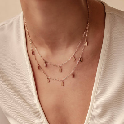 Collier Multi Rangs Charm Goutte Waterproof