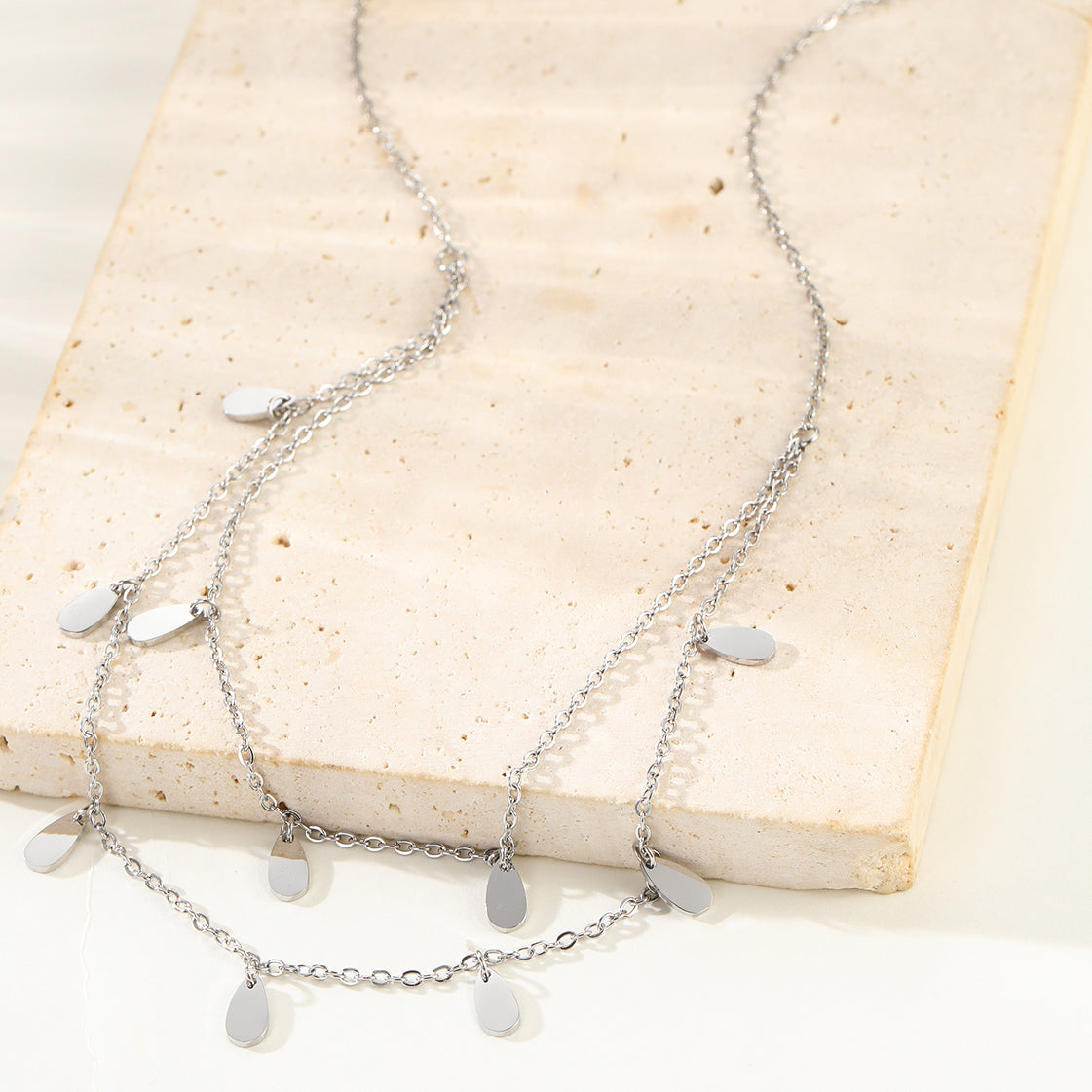 Collier Multi Rangs Charm Goutte Waterproof