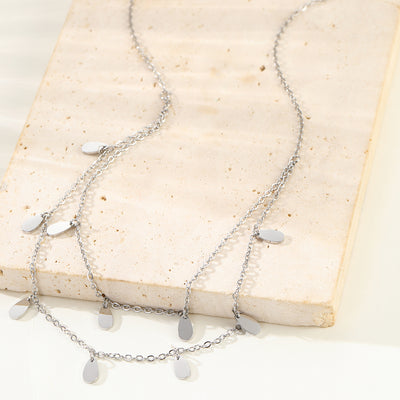 Collier Multi Rangs Charm Goutte Waterproof