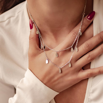 Collier Multi Rangs Charm Goutte Waterproof