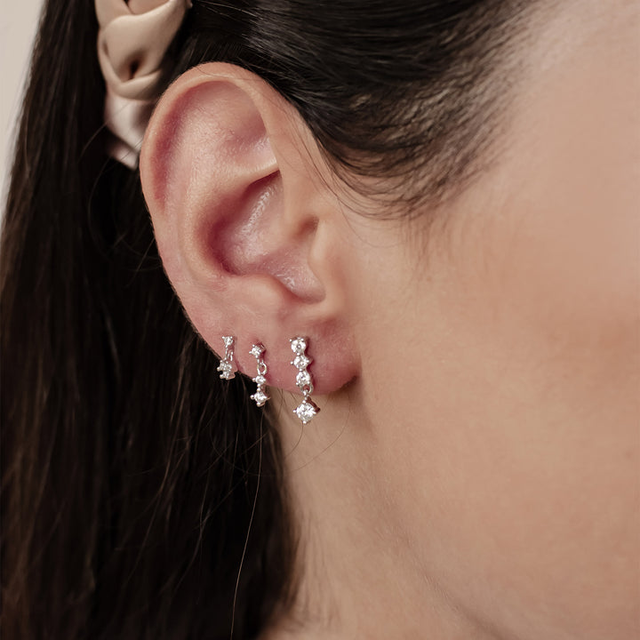 Set Pendientes Gotas Plata de Ley 925