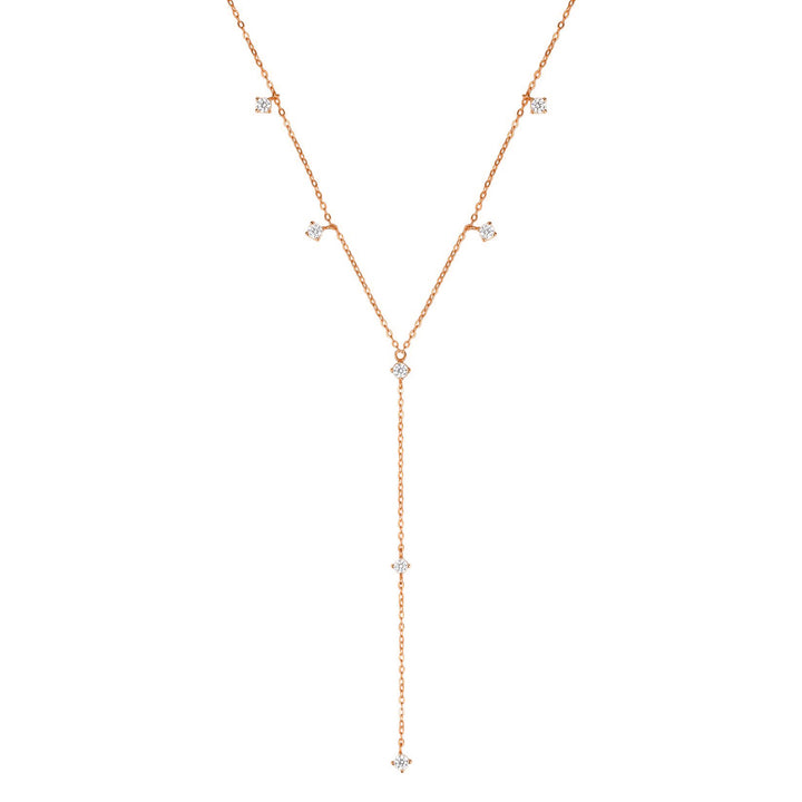 Collier Chaîne Y Ellipse Argent 925 en Or