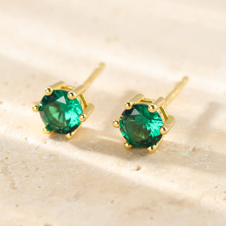 Pendientes Esmeralda Plata de Ley 925