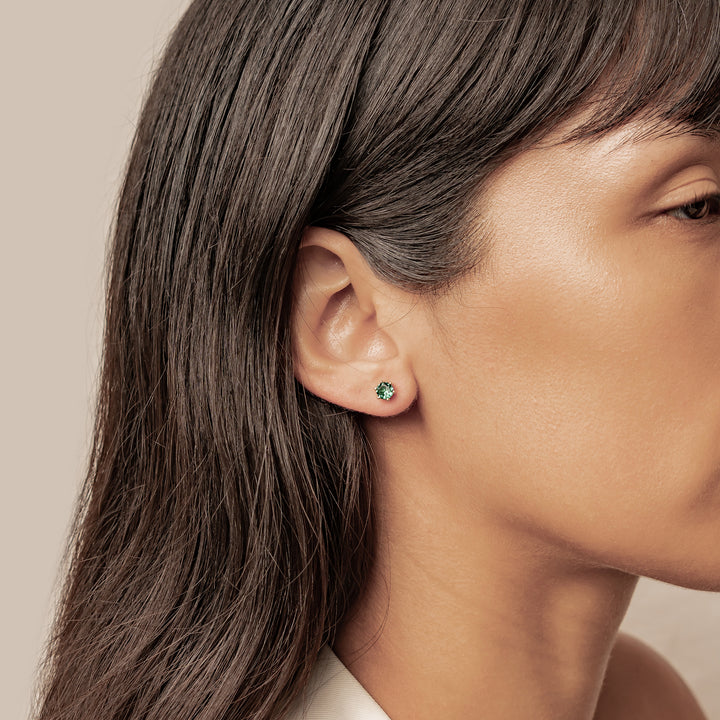 Pendientes Esmeralda Plata de Ley 925