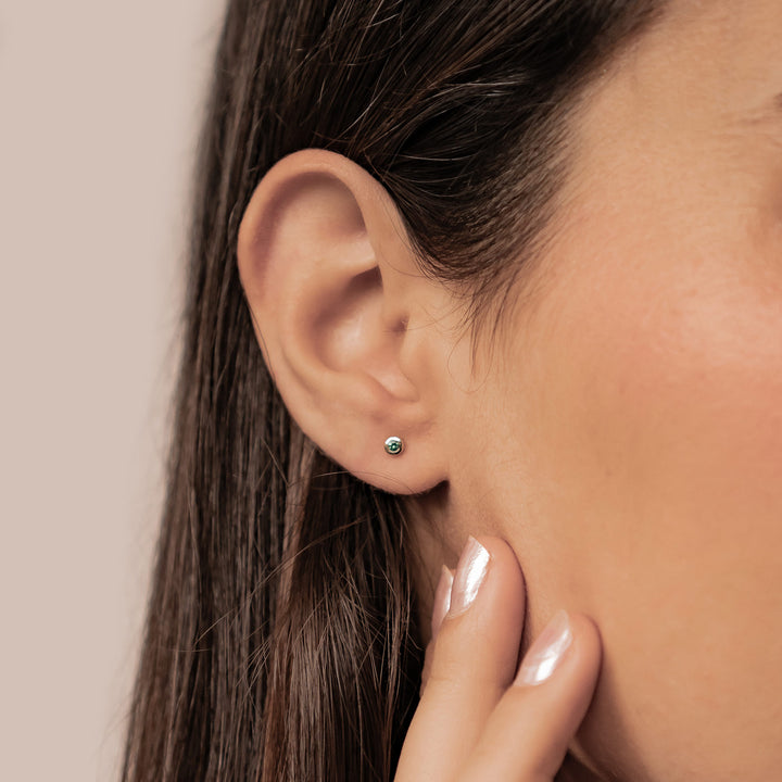 Evergreen Soul 14K Gold Emerald Stud Earrings