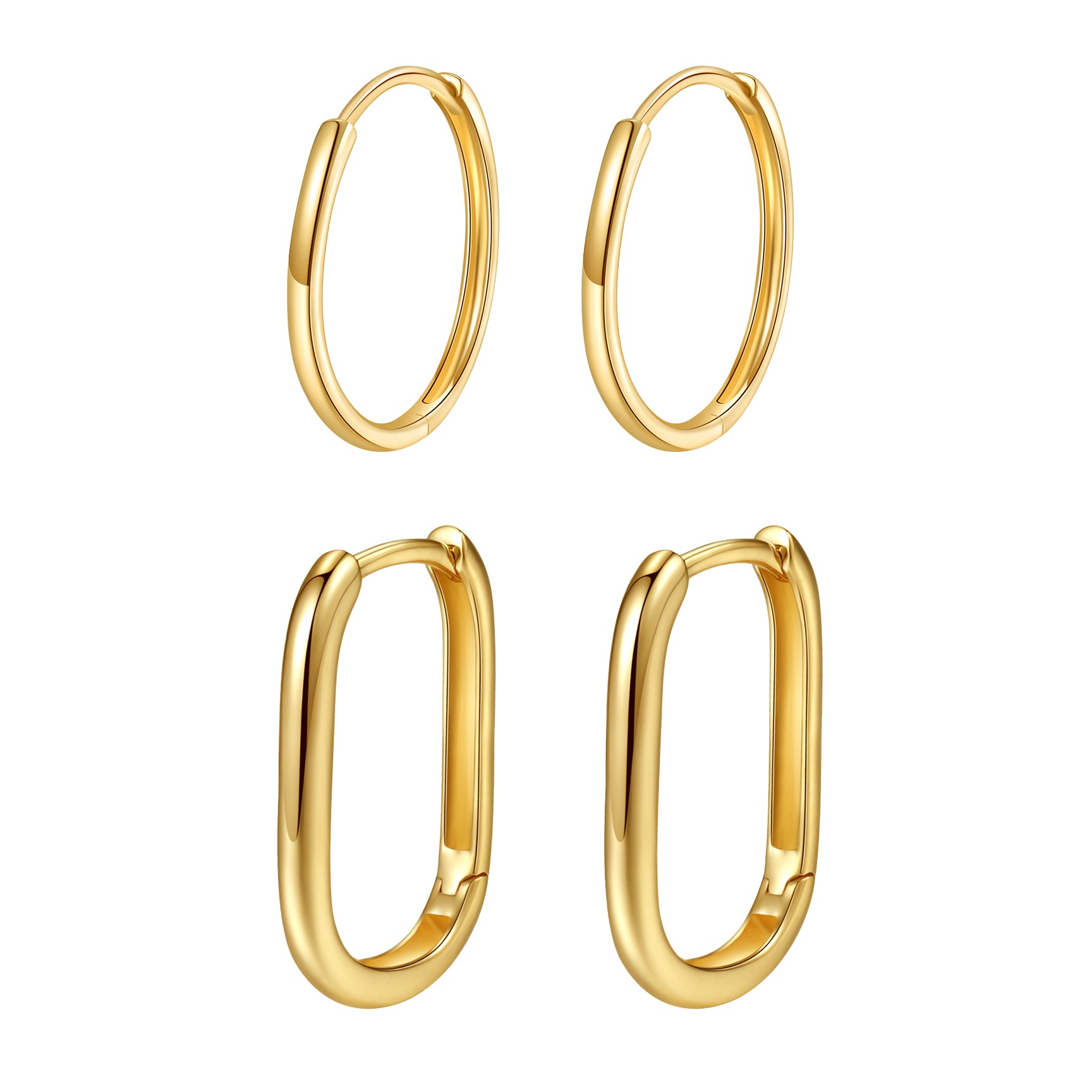 Ensemble Boucles d'Oreilles  Everlasting en Or Massif 14 CT