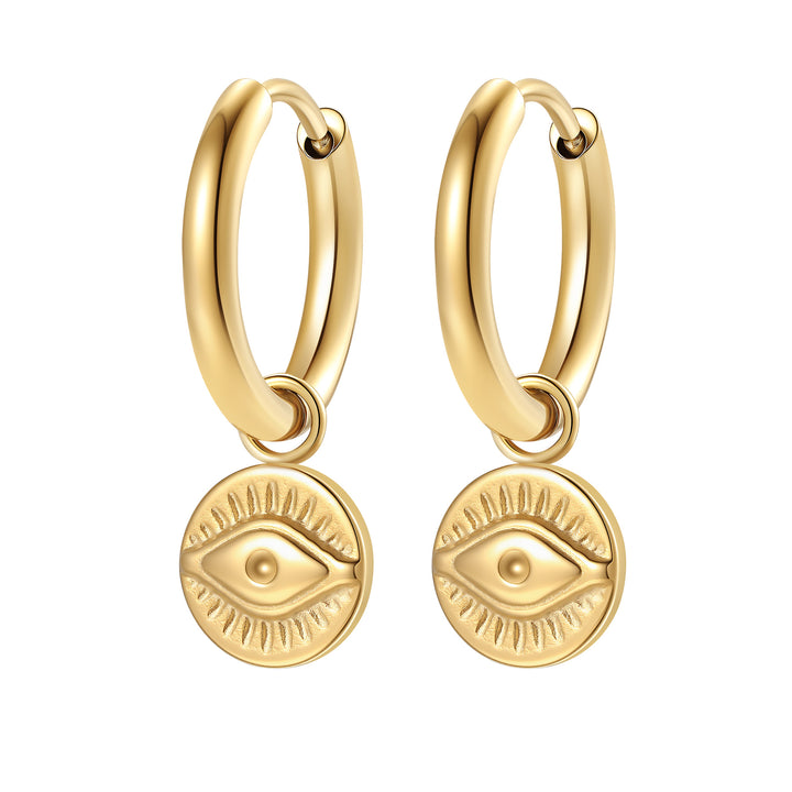 Pendientes Aro Colgante Ojo Protector Waterproof