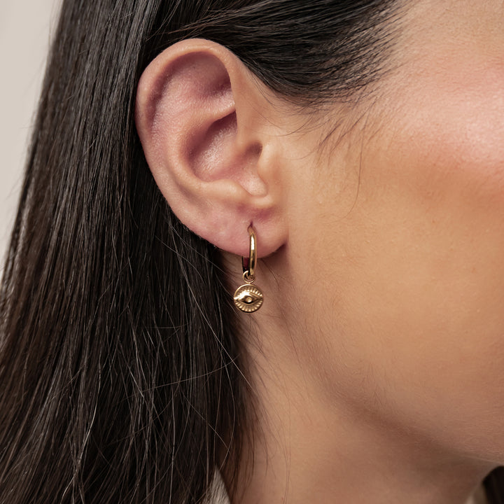 Pendientes Aro Colgante Ojo Protector Waterproof