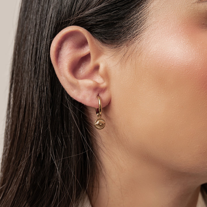Pendientes Aro Colgante Ojo Protector Waterproof