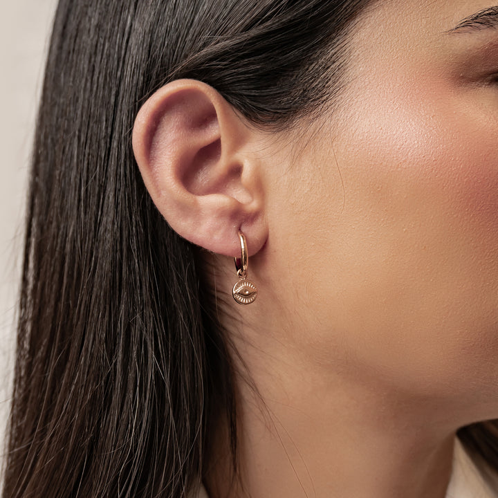 Pendientes Aro Colgante Ojo Protector Waterproof