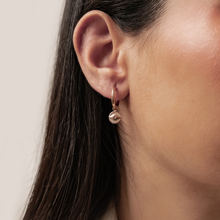 Pendientes Aro Colgante Ojo Protector Waterproof