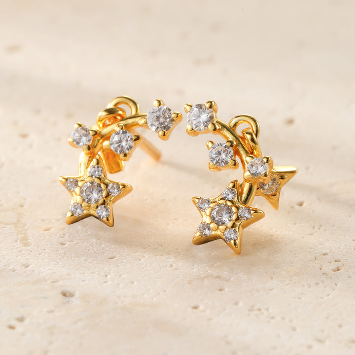 Boucles d’oreilles Étoile Filante Argent Sterling