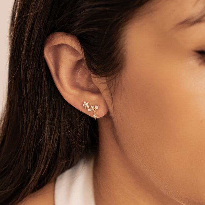 Boucles d’oreilles Étoile Filante Argent Sterling