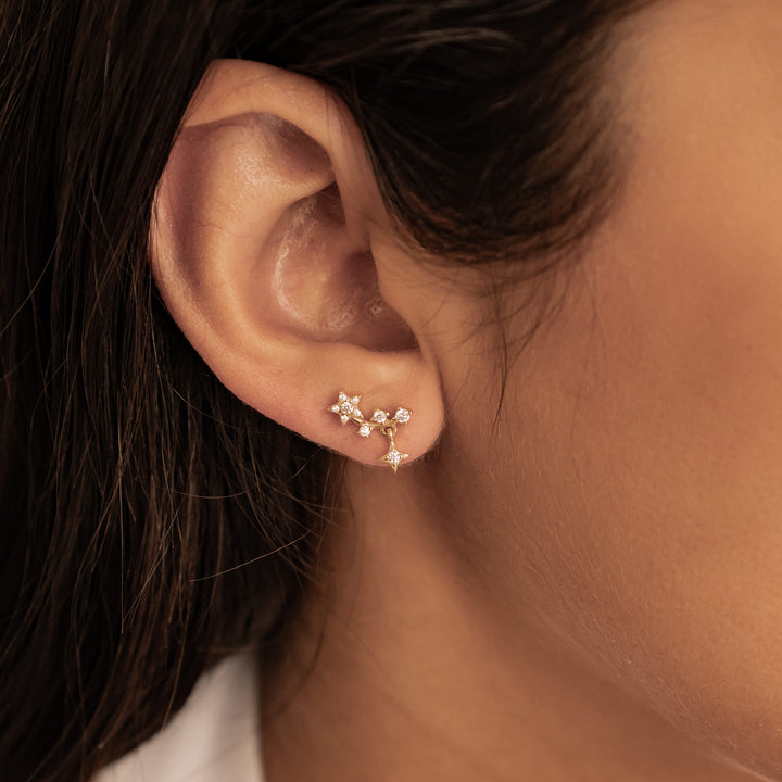 Boucles d’oreilles Étoile Filante Argent Sterling