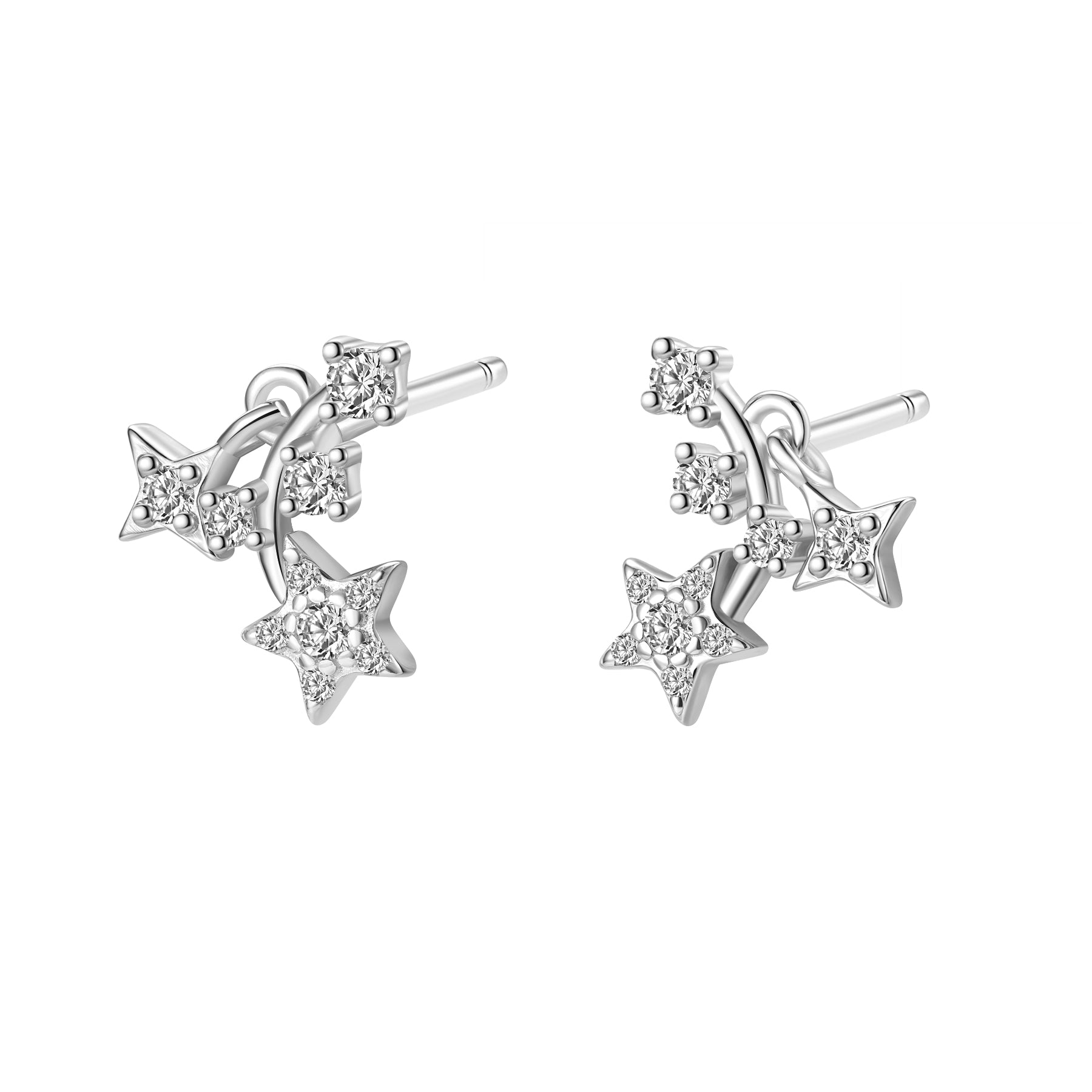 Boucles d’oreilles Étoile Filante Sterling Argent