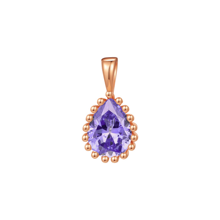Februar Amethyst Geburtsstein Halskette Sterlingsilber