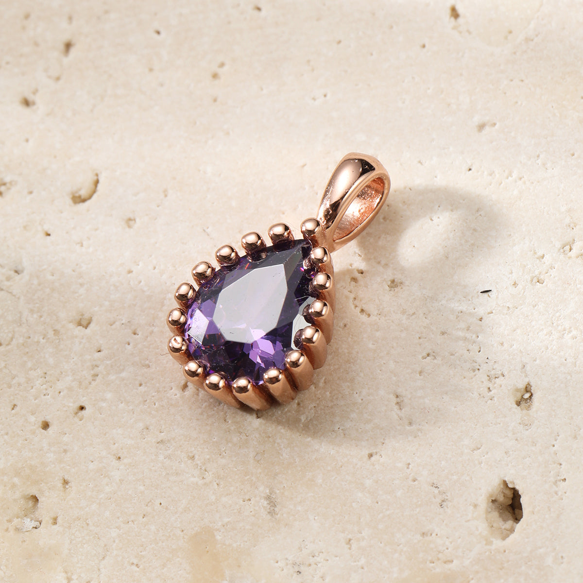 Collar Birthstone Febrero Amatista Plata de Ley 925