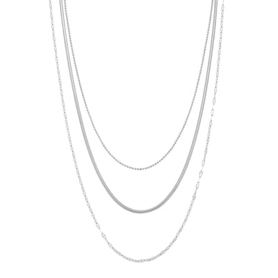 Fine Triple Layer Chain Necklace Waterproof