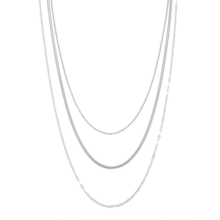 Fine Triple Layer Chain Necklace Waterproof