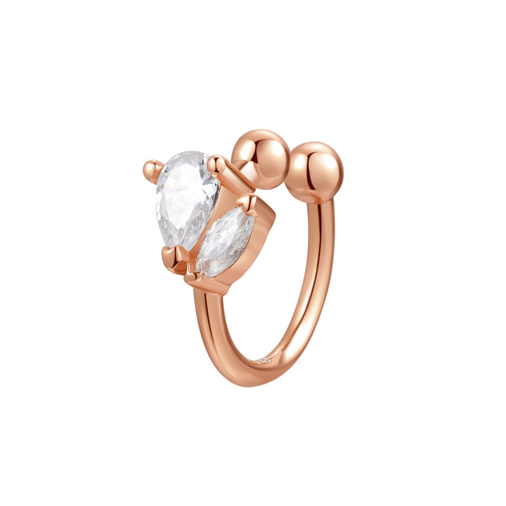 Feuerfunke Ear Cuff Sterlingsilber in Gold