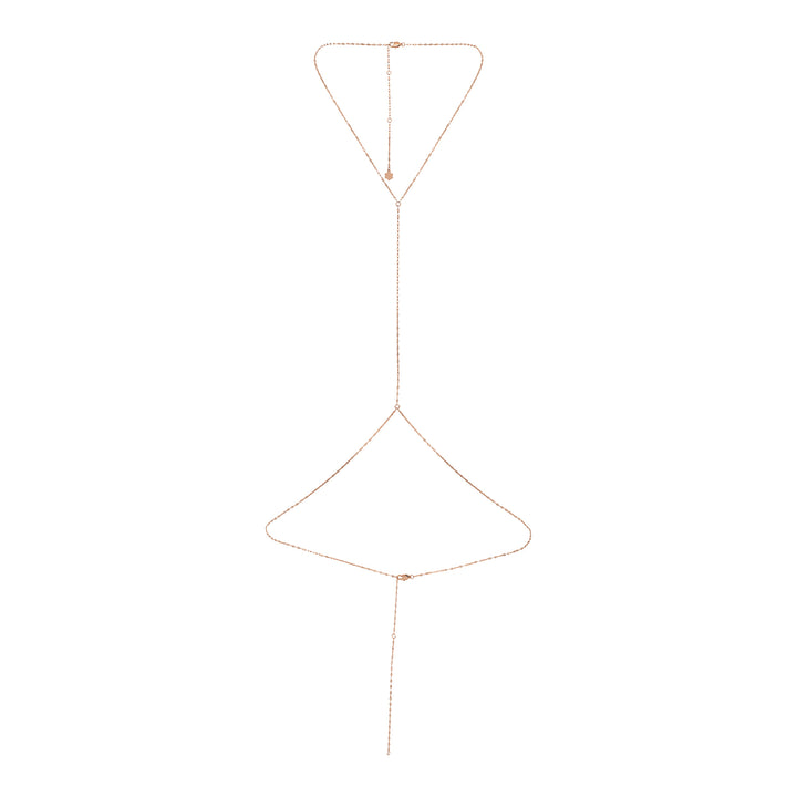 Flattened Rolo Body Chain Waterproof