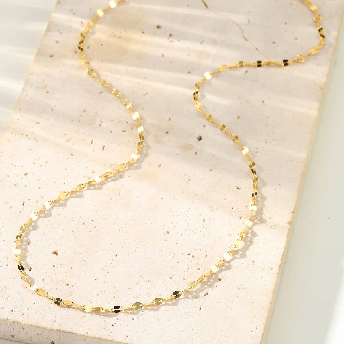 Collier Chaîne Rolo Aplatie Sterling Argent