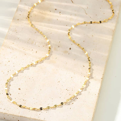 Collier Chaîne Rolo Aplatie Sterling Argent