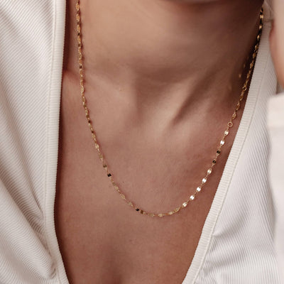 Collier Chaîne Rolo Aplatie Sterling Argent