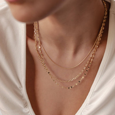 Collier Chaîne Rolo Aplatie Sterling Argent