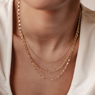 Collier Chaîne Rolo Aplatie Sterling Argent