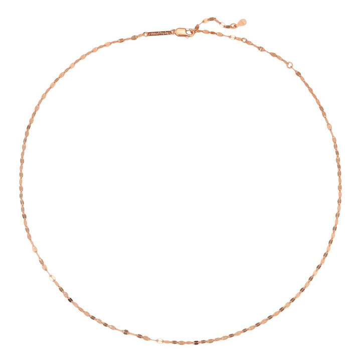 Collar de Cadena Plana Tipo Rolo Plata de Ley 925