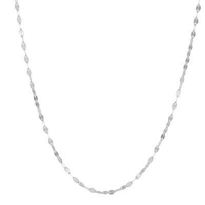 Collier Chaîne Rolo Aplatie Sterling Argent