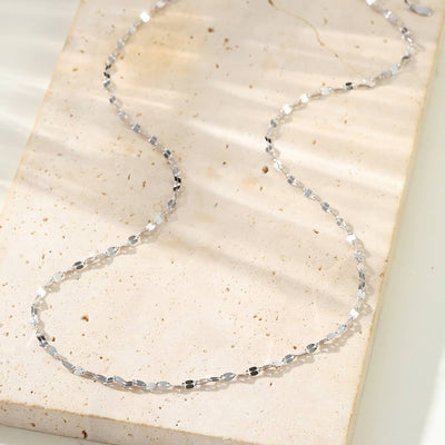 Collier Chaîne Rolo Aplatie Sterling Argent