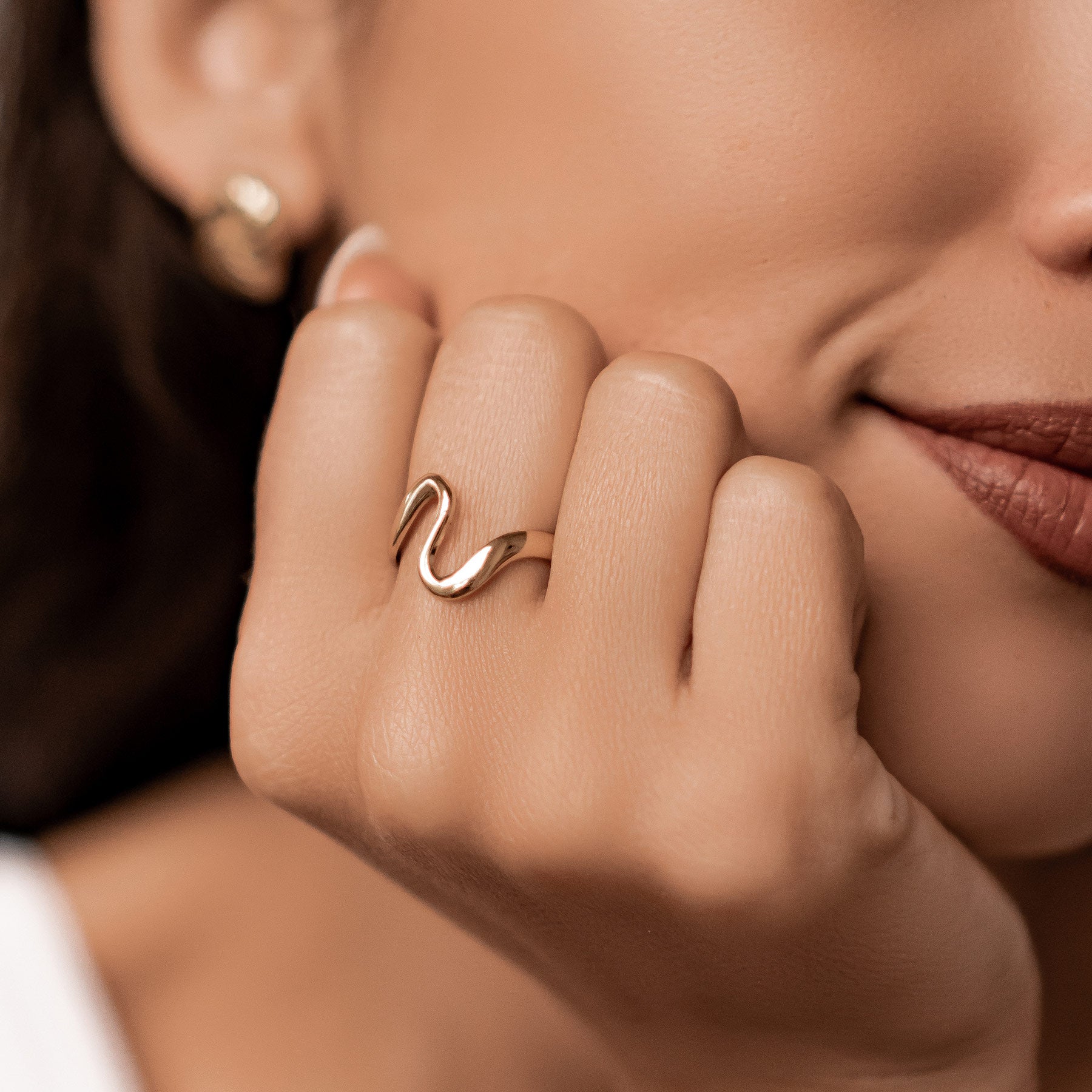 Fluid Heart Open Ring