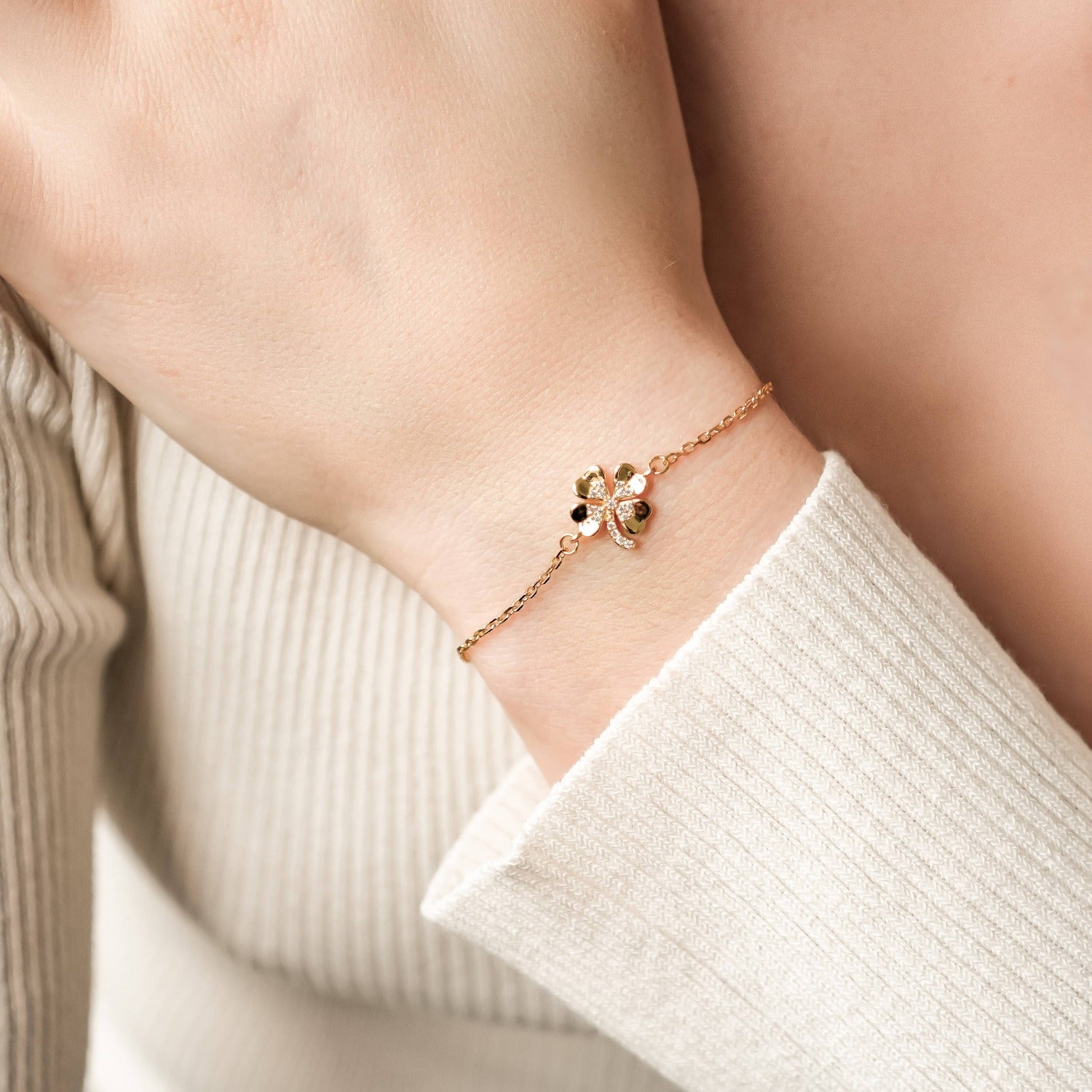 Bracelet Trèfle à Quatre Sterling Argent