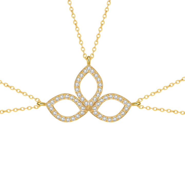 Friendship Souls Three Crystal Necklace Set Waterproof