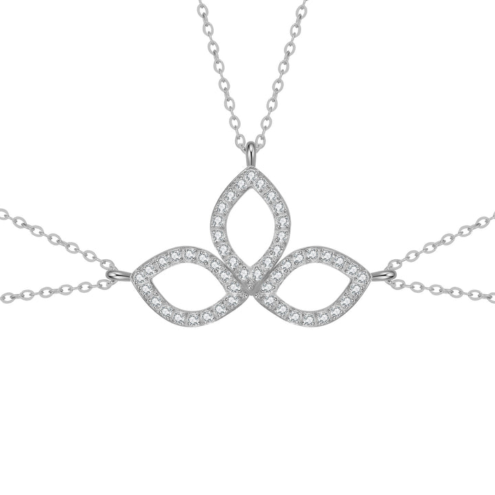 Friendship Souls Three Crystal Necklace Set Waterproof