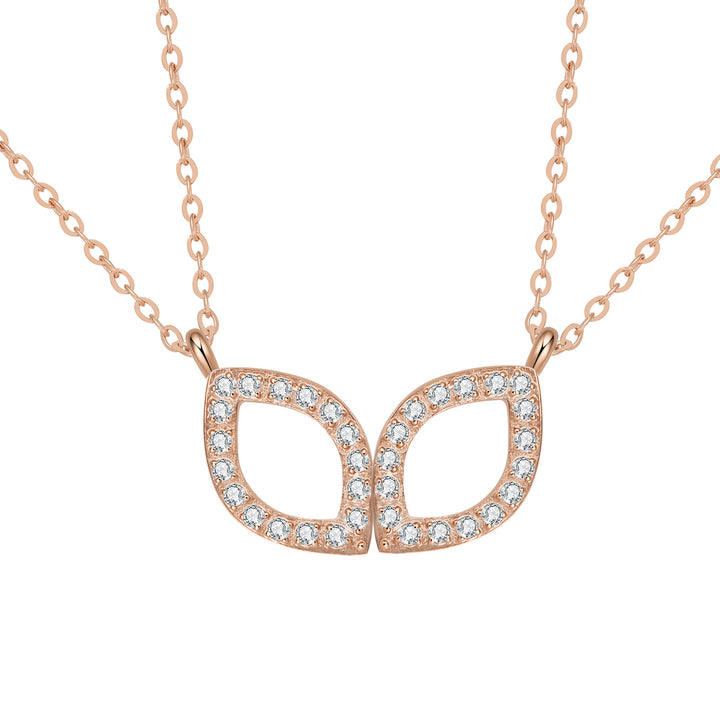 Friendship Souls Two Crystal Necklace Set Waterproof