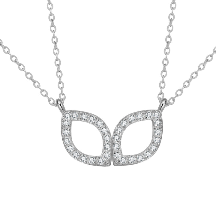 Friendship Souls Two Crystal Necklace Set Waterproof
