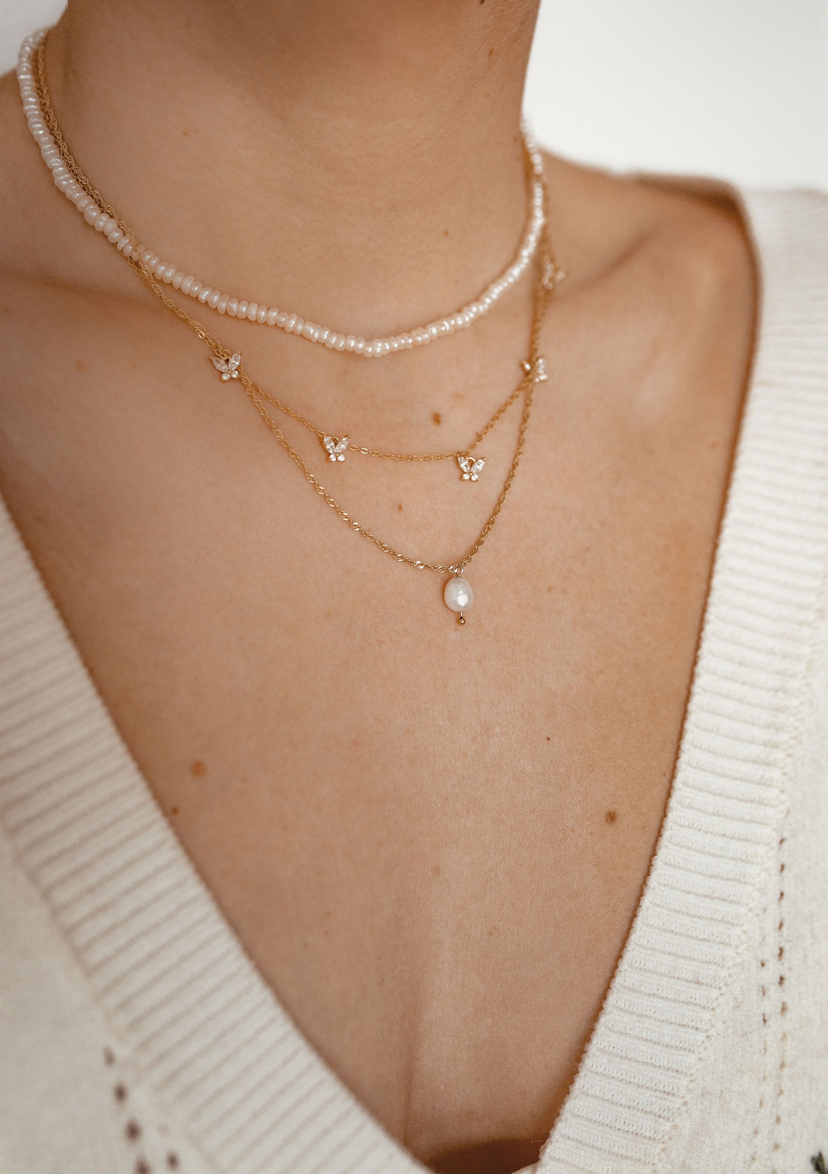 Kette mit Perle Sterlingsilber