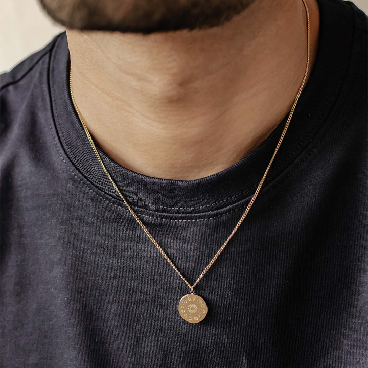 Collier Doré Zodiaque Gémeaux WAPOSV – Pendentif 12 Constellations Astrologie Bijoux Porte-Bonheur
