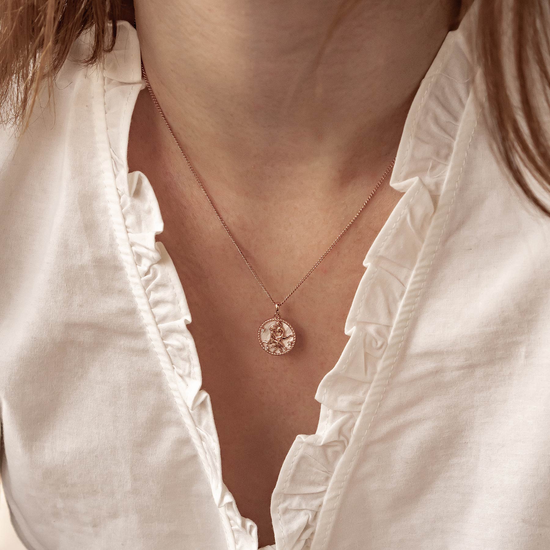 Gemini Zodiac Pendant Necklace